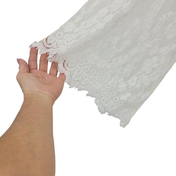 Vintage-Inspired Cream Robe Sz S Sheer Lace Kimono Sleeves Waist Tie Bridal - Picture 4 of 9